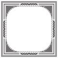 Black square framework, label, page decoration. Royalty Free Stock Photo