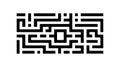 Black Square Labyrinth Maze Puzzle Design, vector design Generative AI Royalty Free Stock Photo