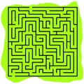 Black square maze 20x20 Royalty Free Stock Photo