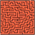 Black square maze 20x20 Royalty Free Stock Photo
