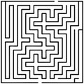 Black square maze 20x20 Royalty Free Stock Photo