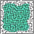 Black square maze 20x20 Royalty Free Stock Photo