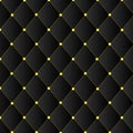 Black square pattern with gold pin template Royalty Free Stock Photo