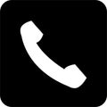 PHONE Black Square Phone Icon, simple line vector for UI UX design. Symbol for website and mobile app interface Royalty Free Stock Photo