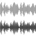 Black square sound wave patterns