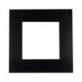 Black square wooden frame for painting or picture isolated on a white background Royalty Free Stock Photo