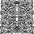 Black squiggle abstract illustration background