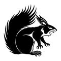 Black squirrel sign. Royalty Free Stock Photo