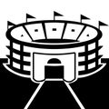 Black Stadium symbol for banner, general design print and websites.