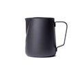 Black stainless steel milk jug. Royalty Free Stock Photo
