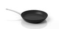 Black stainless steel pan isolated on white background. 3d illustration Royalty Free Stock Photo