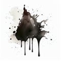 black stains background, watercolor, ai generation