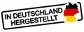 black stamp with text produced in germany