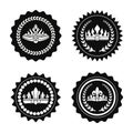 Black Stamps with Royal Crowns and Laurel Wreaths