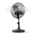 Black Stand Fan with Powerful Oscillating Function for Home or Office Cooling Featuring Efficient Air Circulation, Quiet Operation Royalty Free Stock Photo