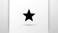 Star icon centered on a white background with a subtle shadow Royalty Free Stock Photo