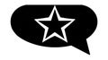 Black Star Inside Speech Bubble Icon Vector Art Royalty Free Stock Photo