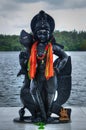 Statue of Hindu God in Shiv Mandir on Mauritius