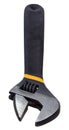 Black steel adjustable end wrench isolated Royalty Free Stock Photo