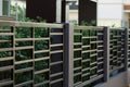 Black steel fence of residential house modern