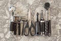 Black and steel kitchen gadgets