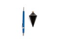 Black steel plummet cone shaped and Clutch-type pencil.