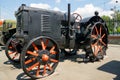 Black steel wheels tractor Royalty Free Stock Photo