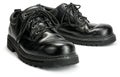 Black Steel toe Work shoes Royalty Free Stock Photo