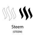 Steem black silhouette Royalty Free Stock Photo