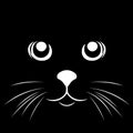 Black stencil of abstract cat Royalty Free Stock Photo
