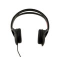 Black stereo headphones isolated on white Royalty Free Stock Photo