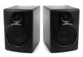 Black stereo speakers