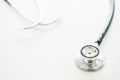 Black stethoscope for doctor checkup on health. Healthcare, Con Royalty Free Stock Photo