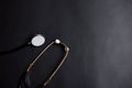 Black stethoscope. Healthcare Concept Inspiration Royalty Free Stock Photo