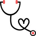 Black Stethoscope icon in trendy flat style. Stethoscope icon page symbol for your web site design Stethoscope icon logo, app, UI.
