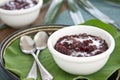 Black sticky rice with coconut milk [Thai dessert