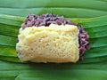 Black sticky rice Thai custard :Thai sweet dessert