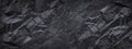 Black stone background. Dark gray grunge banner. Black and white background. Royalty Free Stock Photo