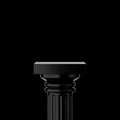 Black Stone Classic Greek Column. 3d Rendering Royalty Free Stock Photo