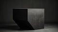 Black Stone And Concrete Stool: Angular Abstraction Inspired By Rick Owens