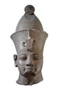 Black stone head of an egyptian pharaoh Royalty Free Stock Photo