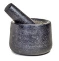 Black stone mortar Royalty Free Stock Photo