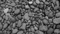 Black stone, Shiny black lava pebbles on the beach Royalty Free Stock Photo