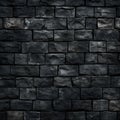 Black Stone Wall Against Dark Background