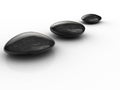 Black stones