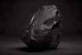 black stones on a black background. coal close-up. 3d illustration. Generative AI Royalty Free Stock Photo
