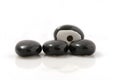 Black stones for fireplace Royalty Free Stock Photo