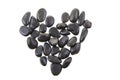 Black stones heart Royalty Free Stock Photo