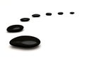 Black stones path white background Royalty Free Stock Photo