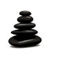 Black stones pile white background Royalty Free Stock Photo